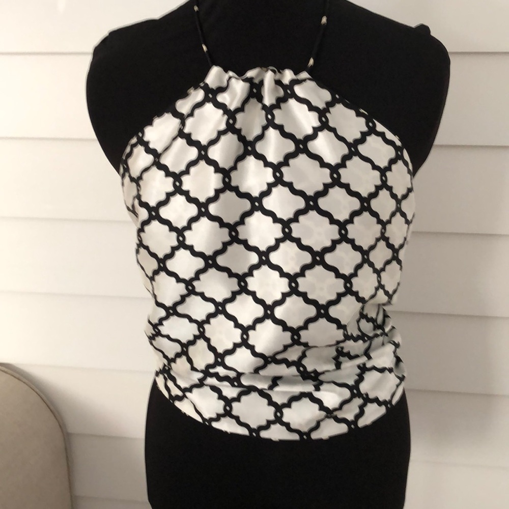 Julie Brown Reversible Silk Halter Top S/M 2-in-1